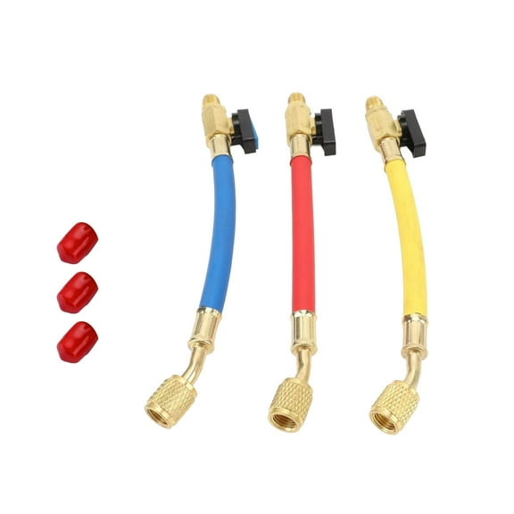 CSYANXING Ball Valve Set, Refrigeration Hose, 1/4” SAE, R134a R410a R22, HVAC Tool for System Maintenance