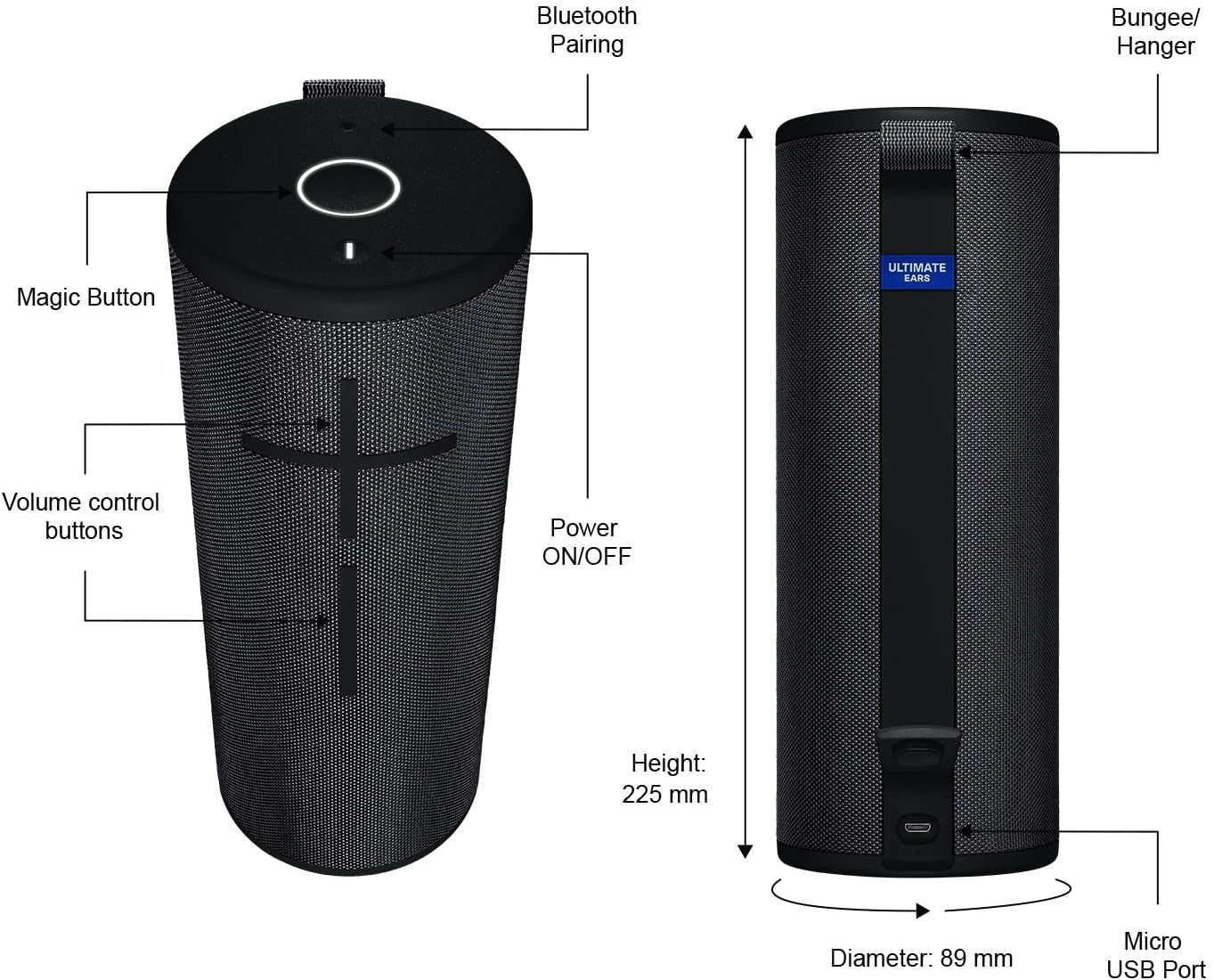Ultimate Ears MEGABOOM 3 Wireless Bluetooth Speaker, Waterproof