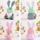 thumbnail image 5 of Artículos de liquidación de ahorros de verano ¡Ofertas para el hogar! Ofertas del día de Pascua de Zeceouar ¡Decons de Pascua! Linda pareja de conejos de pie Muñeca enana sin rostro de zanahoria, 5 of 6