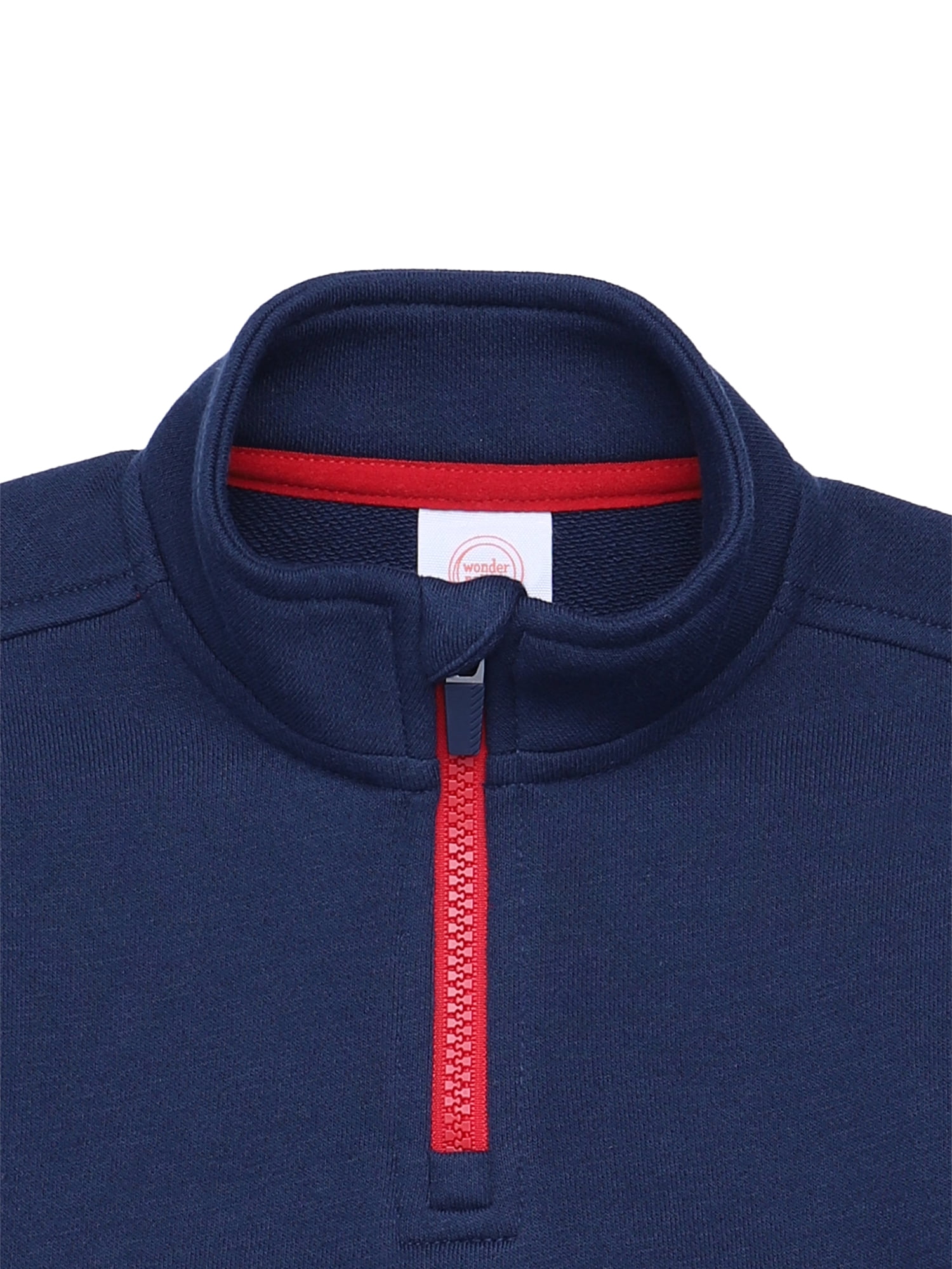 Wonder Nation Toddler Boys Quarter Zip Pullover, Sizes 12M-5T