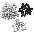 thumbnail image 1 of FELTECHELECTR 30Ud Cierres Antideslizantes Para Correa De Guitarra Con Tornillos En Color Plata, 1 of 6