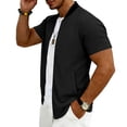 thumbnail image 5 of Full Zip T Shirts for Men Short Sleeve Summer Lightweight Cardigans with Pockets Casual Athletic Workout Shirts, L, 5 of 9