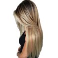 thumbnail image 6 of LHWEN Limei Long Blonde Wig Fashion Women's Silk Straight Wigs Heat Friendly Synthetic Hair Mix Color Warm Brown to Ash Blonde Easy to Wash Care for Natural Appearance Comfortable for Daily Wear Ideal, 6 of 7