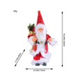 thumbnail image 3 of 9 Inch Standing Santa Claus Ornament  Holiday Decoration(Watermelon Red), 3 of 6