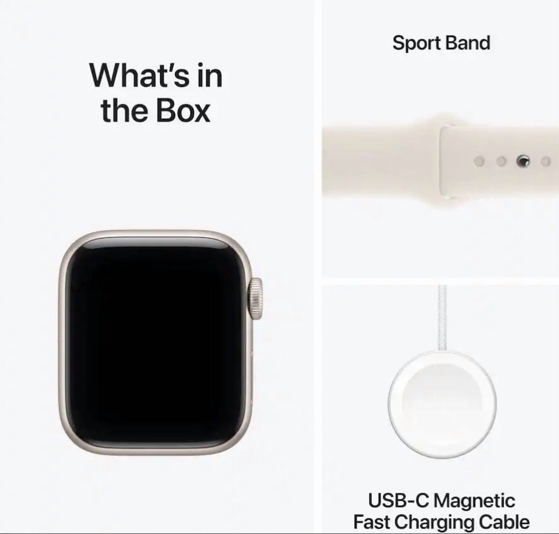 Apple Watch SE 3 - GPS + Cellular - 40MM Starlight Aluminum Case with Starlight Sport Band - M/L
