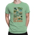 thumbnail image 2 of Fiji Islands Stamp Art Collection Men's T-shirt, 2 of 3