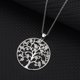 thumbnail image 4 of Collar con el árbol de la vida, colgante con el árbol de la vida en plata de ley 925 de joyería de plata italiana para mujer, idea de regalo de cumpleaños para mamá/novia/esposa (45 cm), 4 of 5