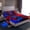 Black, variant on Castle Fairy Children Boys Blue Video Game Twin Sheet Sets,Geometric Honeycomb Bedding