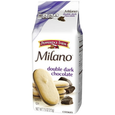 (2 Pack) Pepperidge Farm Milano Double Dark Chocolate Cookies, 7.5 oz.