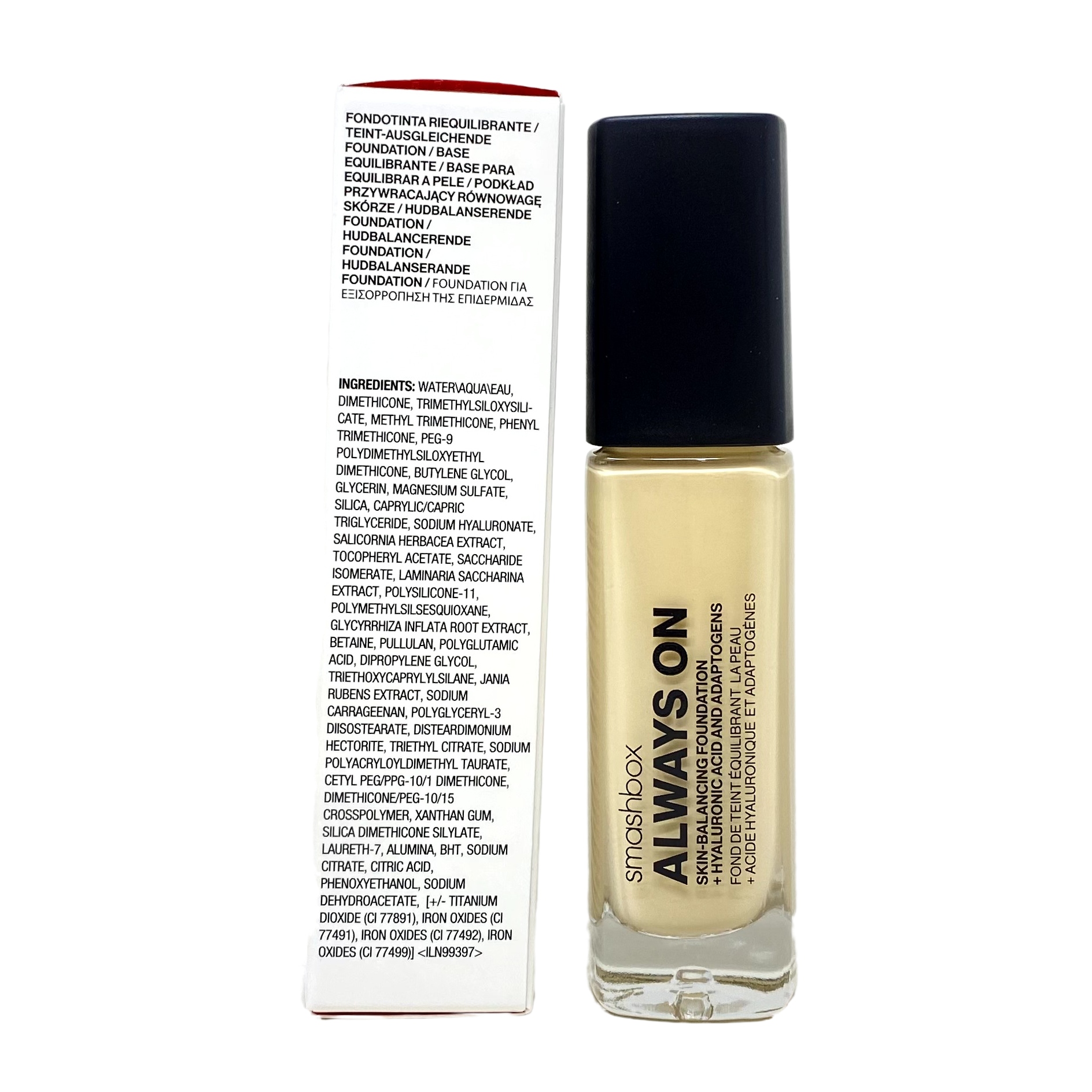 Smashbox Skin Balancing Foundation + Hyaluronic Acid and Adaptogens - F10-O (Fair with Olive Undertone) - 1 fl oz / 30 mL