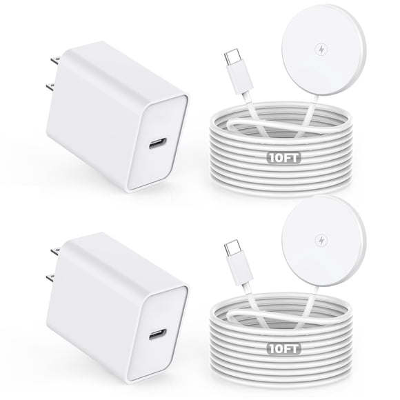 Cargador inalámbrico magnético Linboll, 2 paquetes, 3 m para iPhone