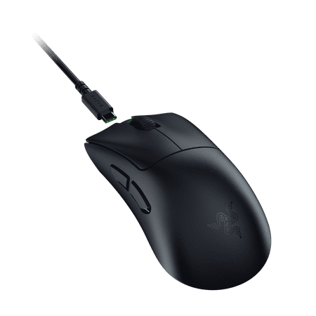 Razer - DeathAdder V3 HyperSpeed Ultra-Lightweight Wireless Optical Gaming Mouse with 100 Hour Battery - Black