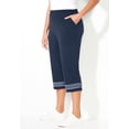 thumbnail image 4 of Catherines Women's Plus Size Anywear Printed Hem Capri, 4 of 5