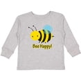 thumbnail image 3 of Inktastic Bee Happy Boys or Girls Long Sleeve Toddler T-Shirt, 3 of 5