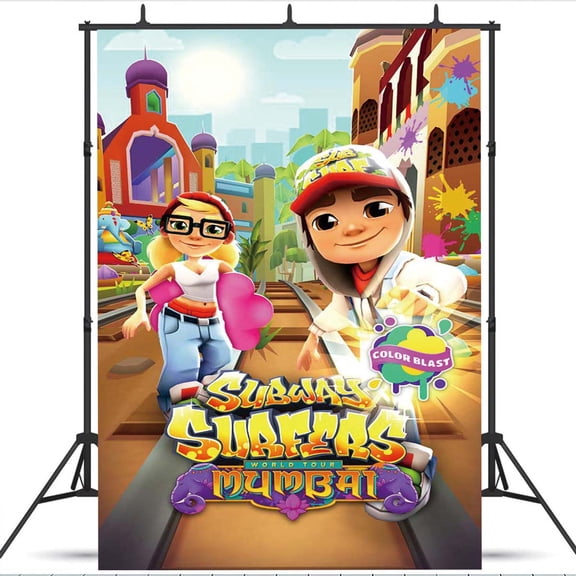 Subway Surfers school Poster Backdrop Banner Party Supplies Birthday Decorations Background for Photography Taspestry