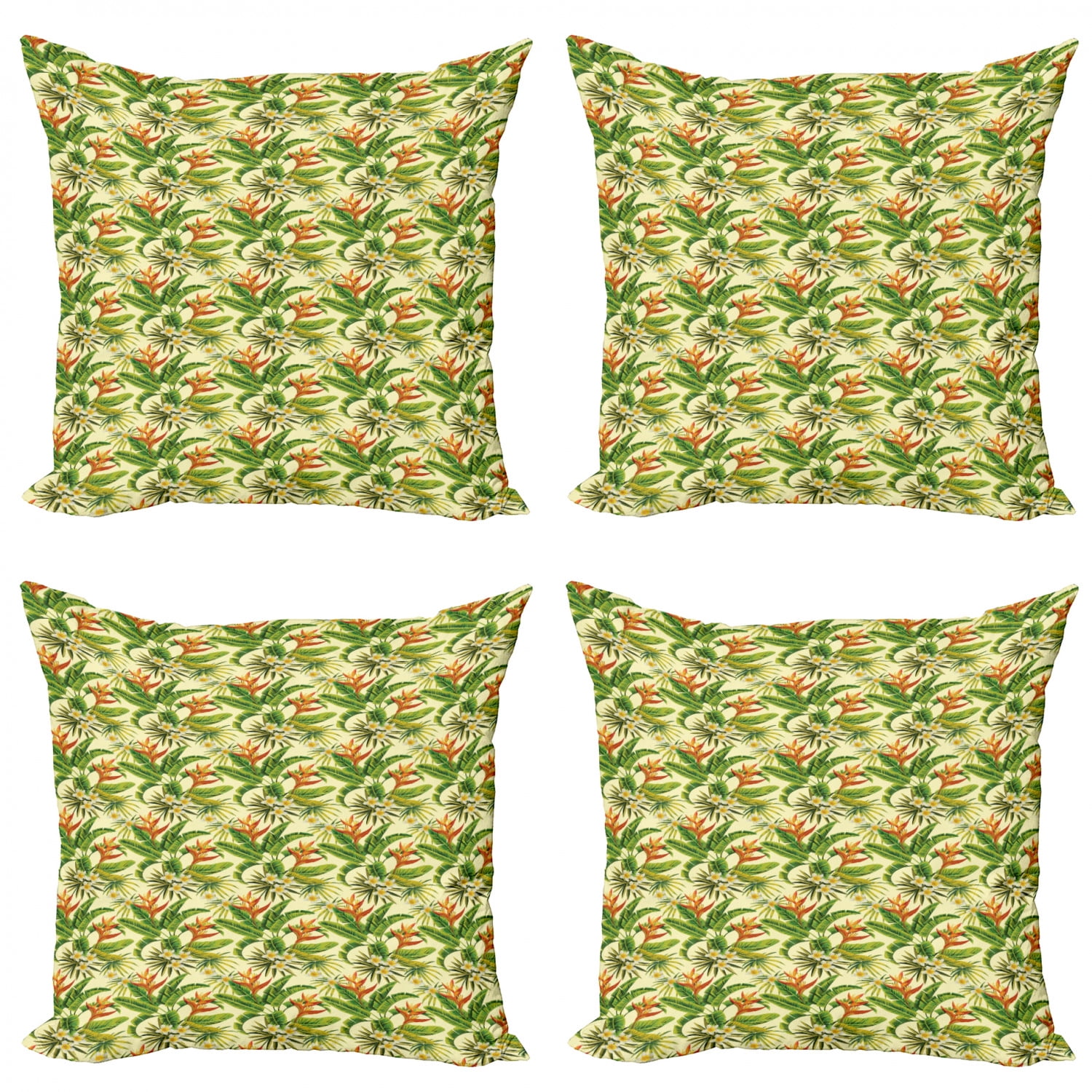 Hawaiian plumeria flower palm leaf cushion cover decorative bedroom 