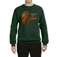 thumbnail image 2 of Wild Bobby, Basketball Fingerprint It's In My DNA, Sports, Unisex Crewneck Graphic Sweatshirt, Forest Green, 3X-Large, 2 of 5