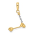 thumbnail image 6 of Auriga Fine Jewelry 14K Yellow Gold and White Rhodium D/C 3D Scooter Pendant for Women, 6 of 7