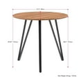 thumbnail image 2 of Pemberly Row Black Iron Leg Dining Table with Brown Wood Grain Top, 2 of 9