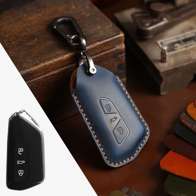 Car Key Fob Cover Case Protector For Volkswagen Golf ID6 Car Key Fob Cover Leather Handmade Case New