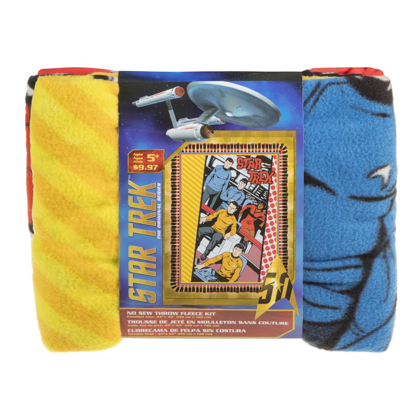 Star Trek Original Cast No-Sew Fleece Blanket Kit, 48 x 60 ...