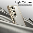 thumbnail image 4 of Dteck Case for Samsung Galaxy Z Fold 5,Luxury Leather Built-in Screen Protector Case Shockproof Electroplated Hard PC Bumper Cover for Galaxy Z Fold 5 5G,White, 4 of 12