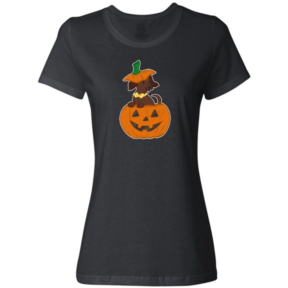 Inktastic Halloween Dachshund in Pumpkin Women's T-Shirt