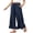 Blue, variant on Eytino Pants for Women Wide Leg Elastic Waist Casual Trousers High Waisted Ruffle Hem Palazzo Pants with Pockets