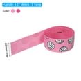 thumbnail image 2 of Uxcell 7/8"5Yard Volleyball Grosgrain Craft Ribbon Polyester Burlap Ribbon Rose Red Pink 2 Roll, 2 of 6
