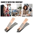 thumbnail image 2 of 2 Pcs Nail Cutter Set for Men and Women Stainless Steel Rose Gold Tone, 2 of 7