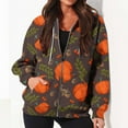 thumbnail image 4 of Chandails à Capuche Zippés pour Femmes Rabais de 50 % en Liquidation Blouse Imprimée Mode Hauts à Manches Longues Chandail Poches à Capuche, 4 of 9
