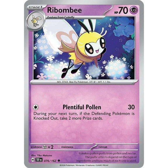 Pokemon Scarlet & Violet Temporal Forces Uncommon Ribombee #76