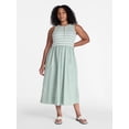 thumbnail image 2 of Time and Tru Women's Sleeveless Henley Midi Dress, Sizes XS-XXXL, 2 of 5