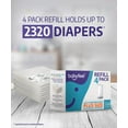 thumbnail image 4 of Refills Compatible with DEKOR PLUS Diaper Pails | 4 Pack | Exclusive 30% Extra Thickness | Diaper Pail Refills with Powerful Odor Elimination | Fresh Powder Scent | Holds up to 2320 Diapers, 4 of 4