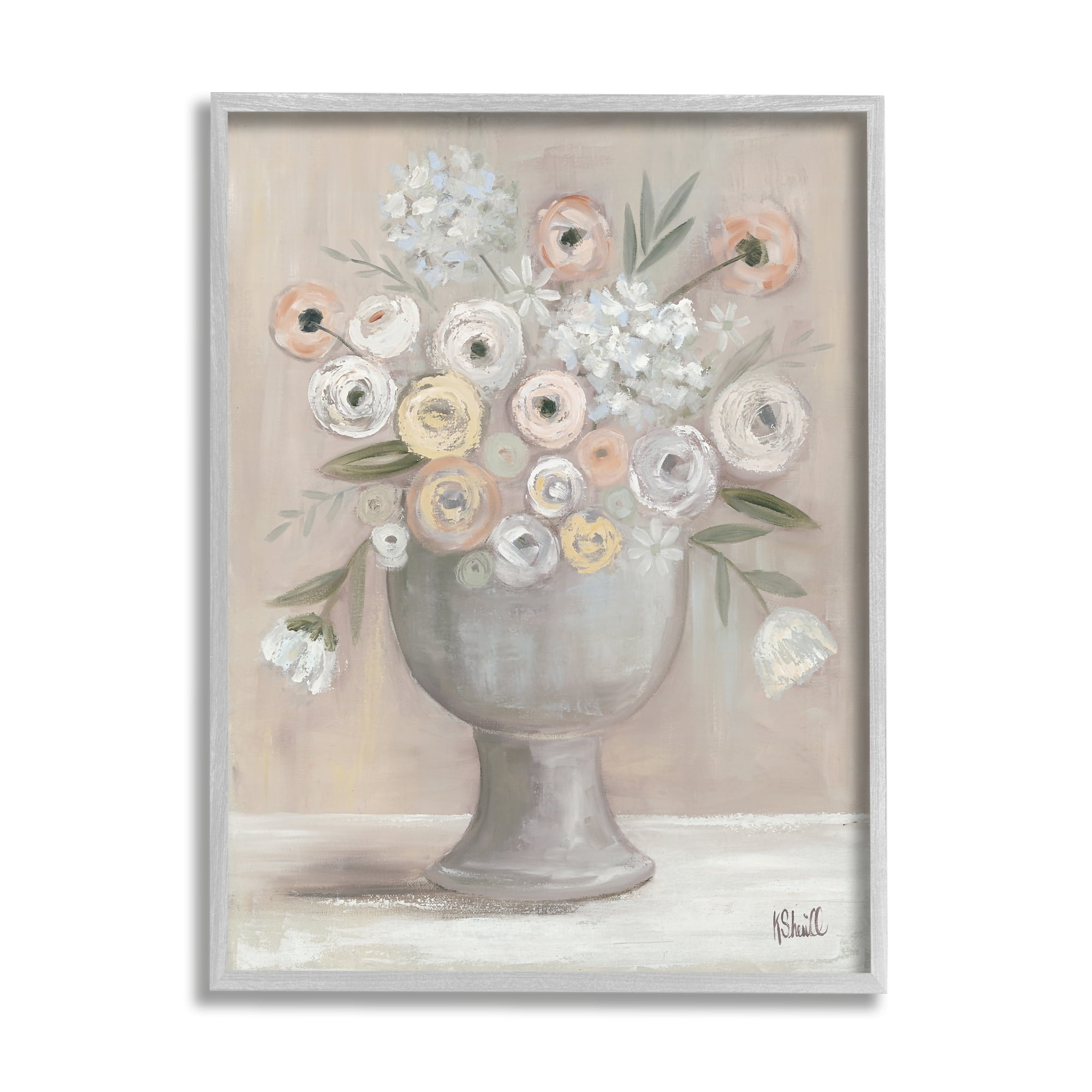 Stupell Industries Classic Ranunculus Floral Bouquet Contemporary Flower Still Life, 11 x 14, Design by Kate Sherrill