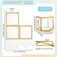 thumbnail image 2 of 10 juegos de cajas de regalo transparentes de 12 x 12 x 12 cm con borde dorado y asa para dulces, chocolates y fiestas., 2 of 9
