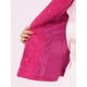 thumbnail image 5 of Chaquetas de cuello INSPIRE CHIC para mujer, de manga larga, con botones de perla y bolsillos, abrigos con ribete en contraste, color rosa intenso, 5 of 6