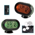 thumbnail image 4 of Termómetro Digital para Coche quatre en un, Medidor de Voltaje, Probador de Reloj Luminoso, , Monitor LCD, Luz Trasera Congeción verde shamjiam Reloj del termómetro del coche, 4 of 9