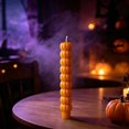 thumbnail image 4 of Pumpkin Shaped Taper Candles, Unscented Smokeless Hand-Poured Wax Candlesticks, Multi-purpose Autumn Table Centerpiece for Halloween Thanksgiving & Farmhouse Seasonal Home Decor, 4 of 4