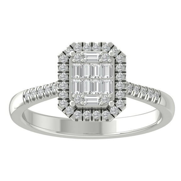 Araiya 14K White Gold Diamond Band Ring for Women (1/3 cttw, I-J Color, I2-I3 Clarity), Size 7