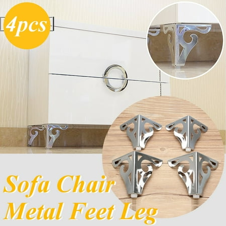 Bendable Legs - 4Pcs Cool Pattern Furniture Sofa Chair Metal Feet Legs Restaurant Home Decor 3.7