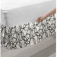 thumbnail image 2 of Minimalist Bed Skirt, Abstract Overlapping Circles Interlocking Round Ellipses Contemporary Art Deco, Elastic Bedskirt Dust Ruffle Wrap Around for Bedding Decor, 4 Sizes, Black White, by Ambesonne, 2 of 2