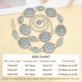 thumbnail image 5 of Zhengup Women Concho Chain Belt Metal Link Western Cowgirl Turquoise Chain Belt for Dress, 5 of 7