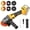 Yellow- DeWALT Compatible, variant on Cordless Power Angle Grinder Compatible with Milwaukee 18V Battery, 9000RPM Angle Grinder, 3 Variable Speed, Battery Powered Angle Grinder Tools For Cutting Grinding Polishing, Tool Only