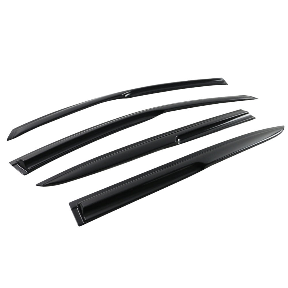 Ikon Motorsports Compatible with 13-17 Honda Accord Sedan MU Style Acrylic Window Vent Visor Deflector Rain Guards 4Pc Outside Mount 2013 2014 2015 2016 2017