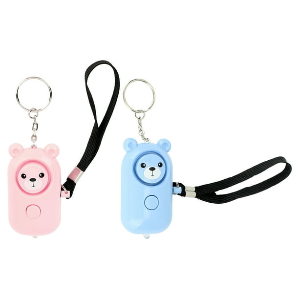 2 Alarmas de Seguridad Estilo Oso Alarmas de Emergencia Llavero Alarma de Seguridad Personal Llavero Dispositivos de Protección para Mujeres Niñas Niños Ancianos ANGGREK Otros