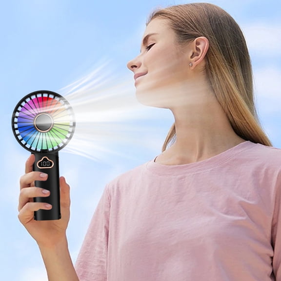 Gnmfd Handheld Mini Rechargeable Fan USB Portable with 3 Speed Settings, Powerful Personal Cooling Fan for Indoor Outdoor Travel Office Home Summer Comfort Airflow