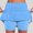 🔥 Light Blue_New, variant on Dianli Women's Printed Lightweight High Waist Skinny Jogger Shorts Yoga Running Tights With Pockets High Rise Stretch Quick Dry Performance Shorts Pocketed Activewear Women's Shorts Yoga Pants