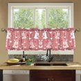 thumbnail image 4 of Yayeee Kitchen Curtains Tier Set of 2 Light Filtering 57"x36" Over Sink Window Panels, Bunny Love Blooms, 4 of 7