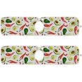 thumbnail image 2 of 2 PCS Faucet Splash Catcher, 30"x5" Fresh Avocado Herbs and Chili Peppers Microfiber Cloth Kitchen Faucet Absorbent Mat Sink Splash Guard Faucet Mat for Kitchen Sink Water Absorbent Mat for Kitchen, 2 of 7